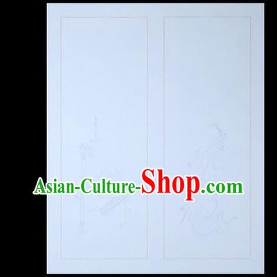 Traditional Chinese Calligraphy Light Blue Batik Paper Handmade The Four Treasures of Study Writing Art Paper