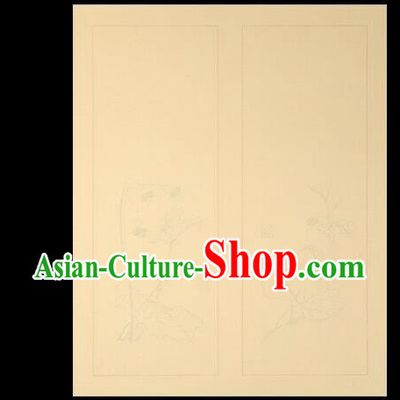 Traditional Chinese Calligraphy Yellow Batik Paper Handmade The Four Treasures of Study Writing Art Paper