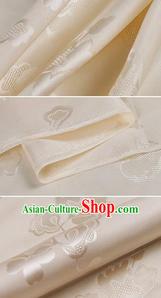 Chinese Classical Pattern Design Champagne Silk Fabric Asian Traditional Hanfu Mulberry Silk Material Chinese Classical Pattern Design Champagne Silk Fabric Asian Traditional Hanfu Mulberry Silk Material