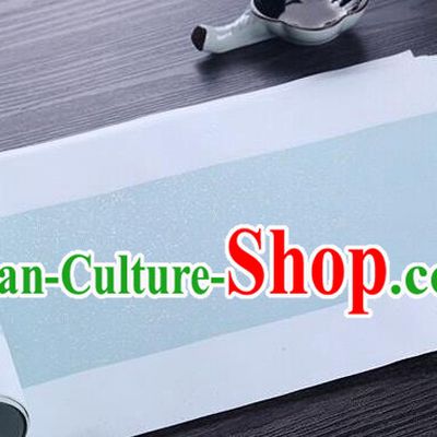 Chinese Traditional Spring Festival Couplets Batik Blue Paper Handmade Couplet Calligraphy Writing Art Paper