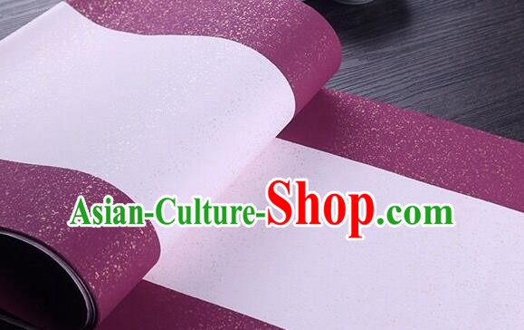 Chinese Traditional Spring Festival Couplets Batik Purple Paper Handmade Couplet Calligraphy Writing Art Paper Chinese Traditional Spring Festival Couplets Batik Purple Paper Handmade Couplet Calligraphy Writing Art Paper