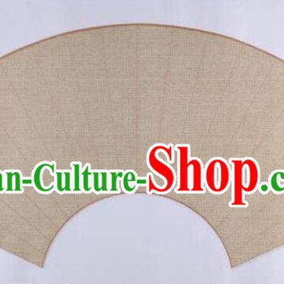Traditional Chinese Flaxen Sector Paper Handmade The Four Treasures of Study Writing Fan Art Paper