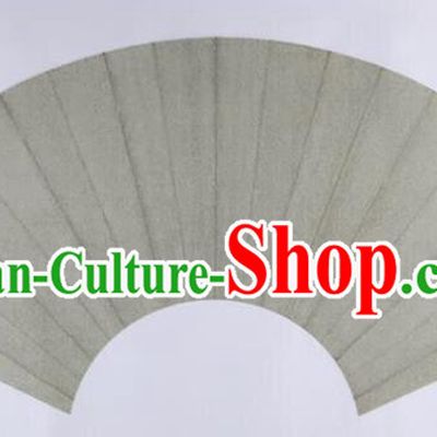 Traditional Chinese Light Green Sector Paper Handmade The Four Treasures of Study Writing Fan Art Paper