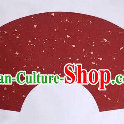 Traditional Chinese Wine Red Sector Paper Handmade The Four Treasures of Study Writing Fan Art Paper