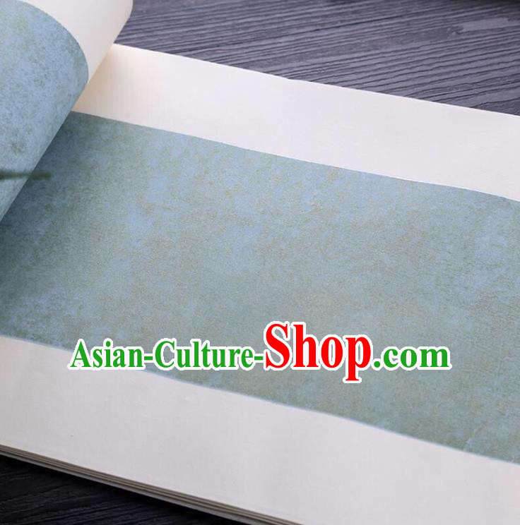 Chinese Traditional Spring Festival Couplets Blue Xuan Paper Handmade Couplet Calligraphy Writing Art Paper