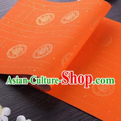 Chinese Traditional Spring Festival Couplets Calligraphy Red Batik Paper Handmade Couplet Writing Art Paper