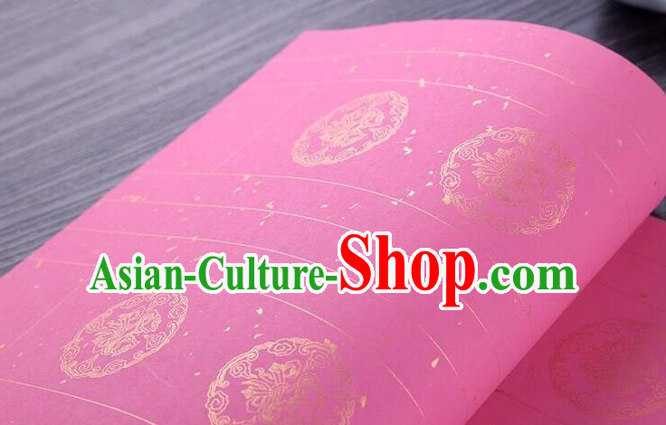 Chinese Traditional Spring Festival Couplets Calligraphy Pink Batik Paper Handmade Couplet Writing Art Paper Chinese Traditional Spring Festival Couplets Calligraphy Pink Batik Paper Handmade Couplet Writing Art Paper
