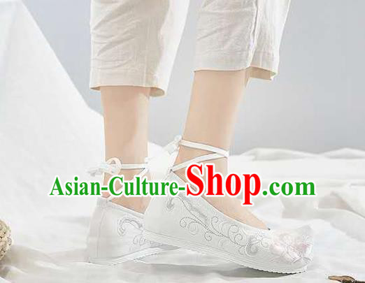 Chinese Hanfu White Shoes Women Shoes Opera Shoes Embroidered Shoes Princess Shoes Chinese Hanfu White Shoes Women Shoes Opera Shoes Embroidered Shoes Princess Shoes