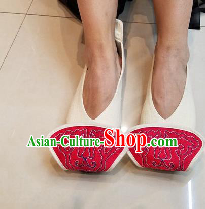 Traditional Chinese Handmade Ethnic Embroidered Flax Shoes National Shoes Hanfu Shoes for Women Traditional Chinese Handmade Ethnic Embroidered Flax Shoes National Shoes Hanfu Shoes for Women