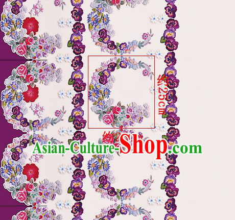 Chinese Classical Flowers Pattern Design Champagne Silk Fabric Asian Traditional Hanfu Mulberry Silk Material Chinese Classical Flowers Pattern Design Champagne Silk Fabric Asian Traditional Hanfu Mulberry Silk Material