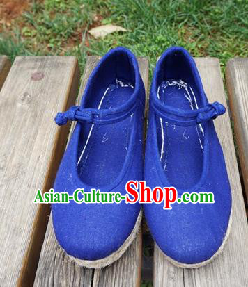 Traditional Chinese National Blue Cloth Shoes Ethnic Shoes Hanfu Shoes for Women Traditional Chinese National Blue Cloth Shoes Ethnic Shoes Hanfu Shoes for Women