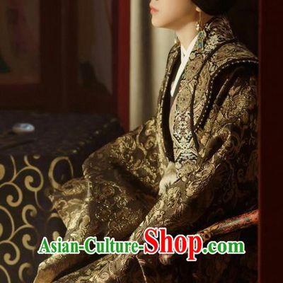 Chinese Ancient Drama Ming Dynasty Queen Mother Sun Ruowei Replica Costumes and Headpiece Complete Set