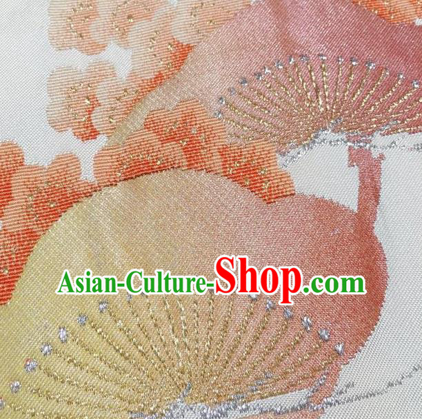 Japanese Traditional Sakura Pattern Beige Waistband Japan Kimono Yukata Belt for Women Japanese Traditional Sakura Pattern Beige Waistband Japan Kimono Yukata Belt for Women