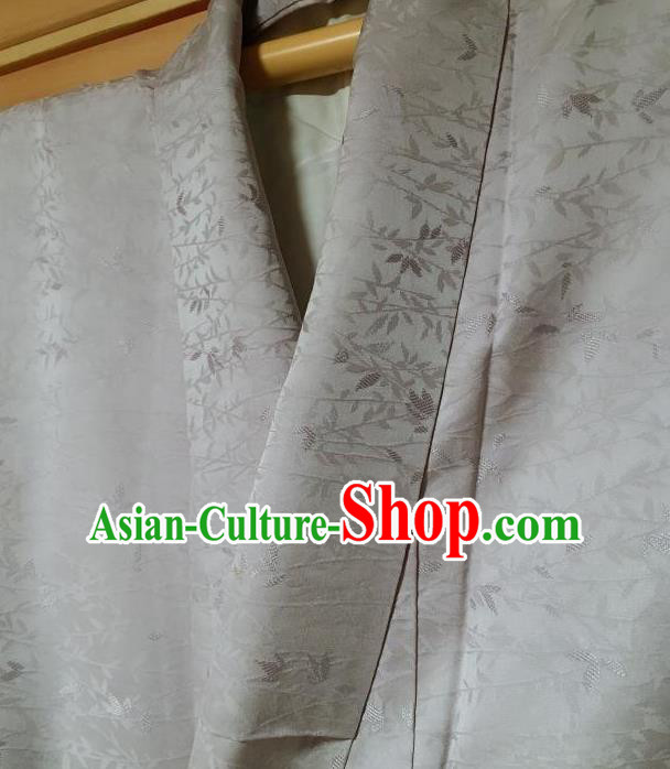 Traditional Japanese Printing Pine Grey Furisode Kimono Japan Yukata Dress Costume for Women Traditional Japanese Printing Pine Grey Furisode Kimono Japan Yukata Dress Costume for Women