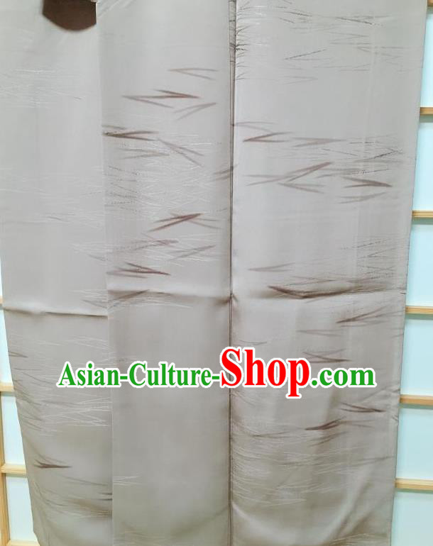 Traditional Japanese Printing Grey Furisode Kimono Japan Yukata Dress Costume for Women Traditional Japanese Printing Grey Furisode Kimono Japan Yukata Dress Costume for Women