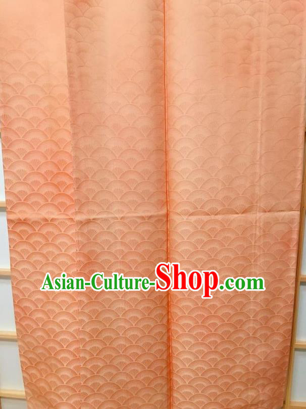 Traditional Japanese Classical Scale Pattern Orange Kimono Japan Yukata Dress Costume for Women Traditional Japanese Classical Scale Pattern Orange Kimono Japan Yukata Dress Costume for Women