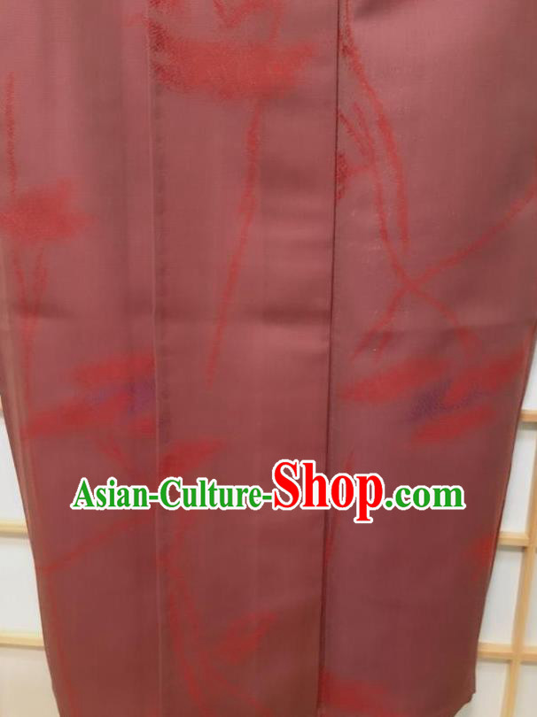 Traditional Japanese Classical Pattern Purplish Red Kimono Japan Yukata Dress Costume for Women Traditional Japanese Classical Pattern Purplish Red Kimono Japan Yukata Dress Costume for Women