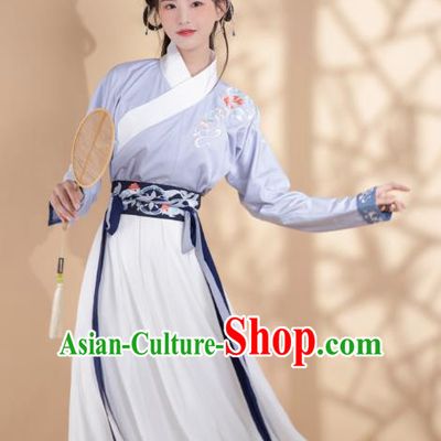 Chinese Traditional Ancient Ming Dynasty Young Lady Historical Costumes for Women