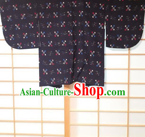 Japanese Traditional Navy Haori Jacket Japan Kimono Overcoat Costume for Men