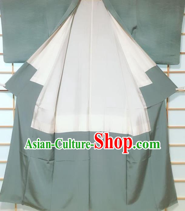 Japanese Classical Pattern Grey Silk Kimono Japan Traditional Yukata Dress Costume for Women Japanese Classical Pattern Grey Silk Kimono Japan Traditional Yukata Dress Costume for Women