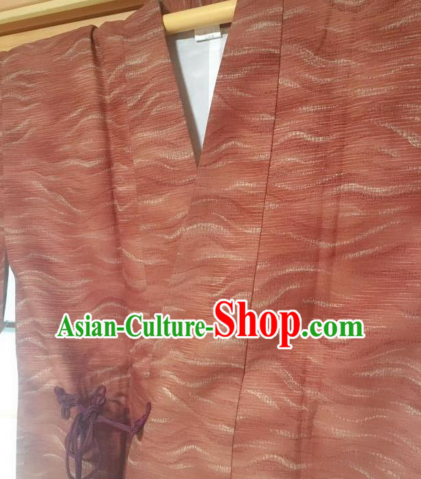 Japanese Traditional Pattern Maroon Haori Jacket Japan Kimono Overcoat Costume for Men Japanese Traditional Pattern Maroon Haori Jacket Japan Kimono Overcoat Costume for Men