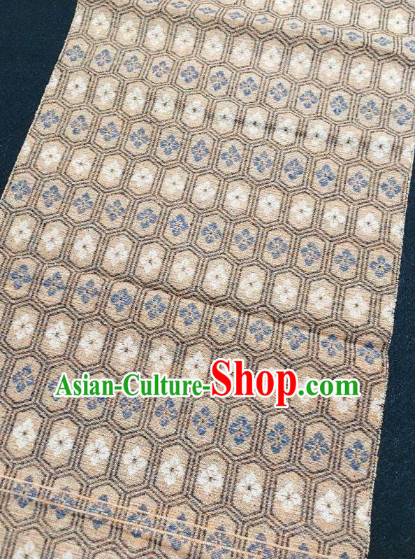 Japanese Nagoya Traditional Pattern Apricot Brocade Waistband Japan Kimono Yukata Belt for Women Japanese Nagoya Traditional Pattern Apricot Brocade Waistband Japan Kimono Yukata Belt for Women