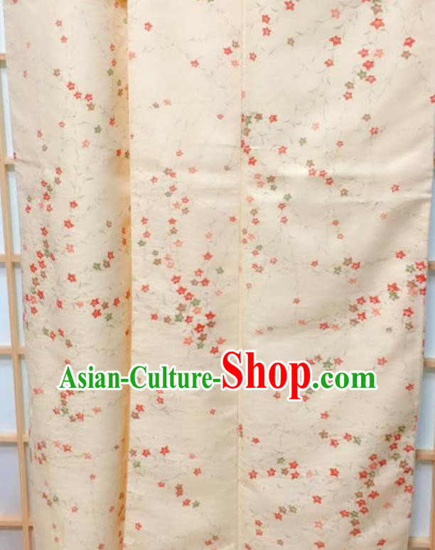 Traditional Japanese Beige Kimono Japan Classical Flowers Pattern Yukata Dress Costume for Women Traditional Japanese Beige Kimono Japan Classical Flowers Pattern Yukata Dress Costume for Women