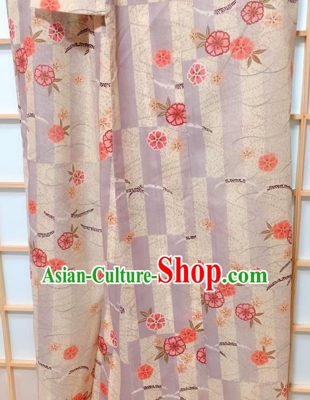 Japanese Classical Sakura Pattern Apricot Kimono Japan Traditional Yukata Dress Costume for Women Japanese Classical Sakura Pattern Apricot Kimono Japan Traditional Yukata Dress Costume for Women