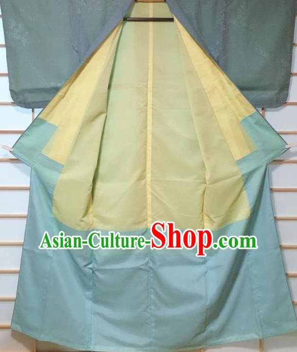Traditional Japanese Green Iromuji Kimono Japan Classical Pattern Yukata Dress Costume for Women Traditional Japanese Green Iromuji Kimono Japan Classical Pattern Yukata Dress Costume for Women