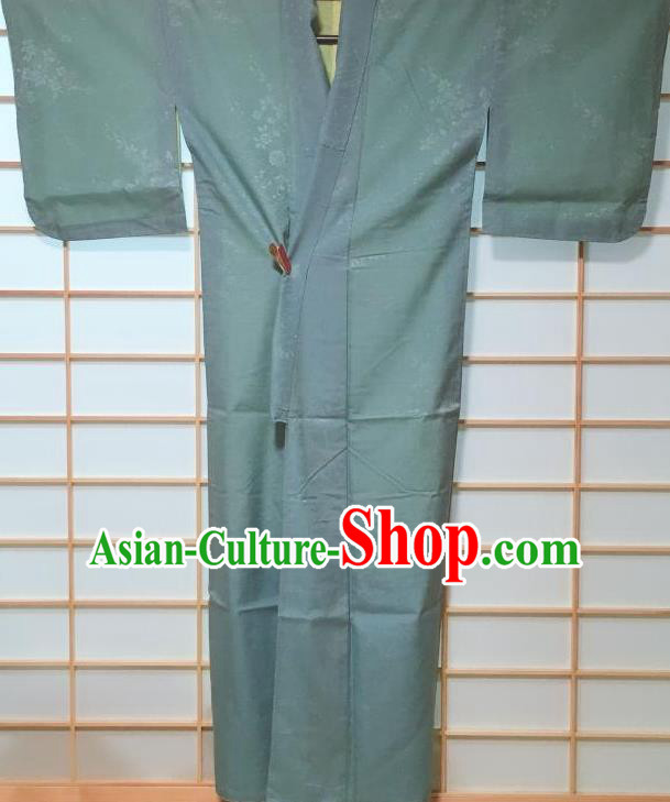 Traditional Japanese Green Iromuji Kimono Japan Classical Pattern Yukata Dress Costume for Women Traditional Japanese Green Iromuji Kimono Japan Classical Pattern Yukata Dress Costume for Women