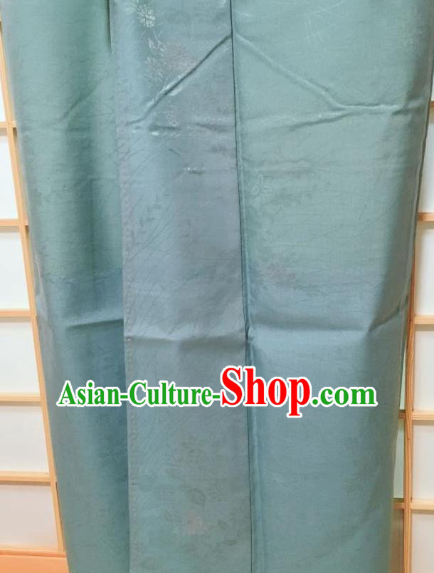 Traditional Japanese Green Iromuji Kimono Japan Classical Pattern Yukata Dress Costume for Women Traditional Japanese Green Iromuji Kimono Japan Classical Pattern Yukata Dress Costume for Women