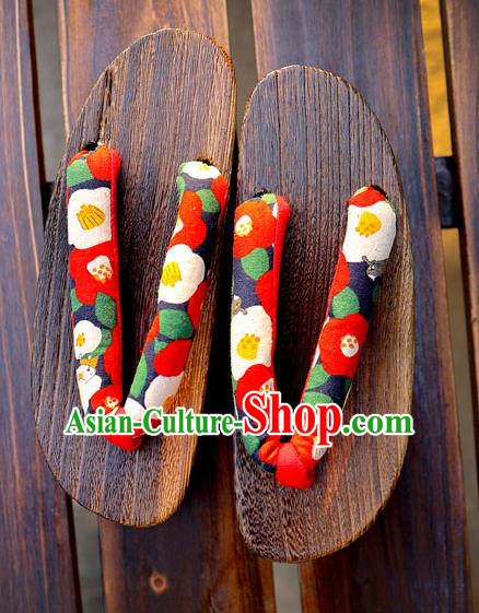 Traditional Japanese Opal Pattern Navy Geta Slippers Asian Japan Clogs Shoes for Women Traditional Japanese Opal Pattern Navy Geta Slippers Asian Japan Clogs Shoes for Women