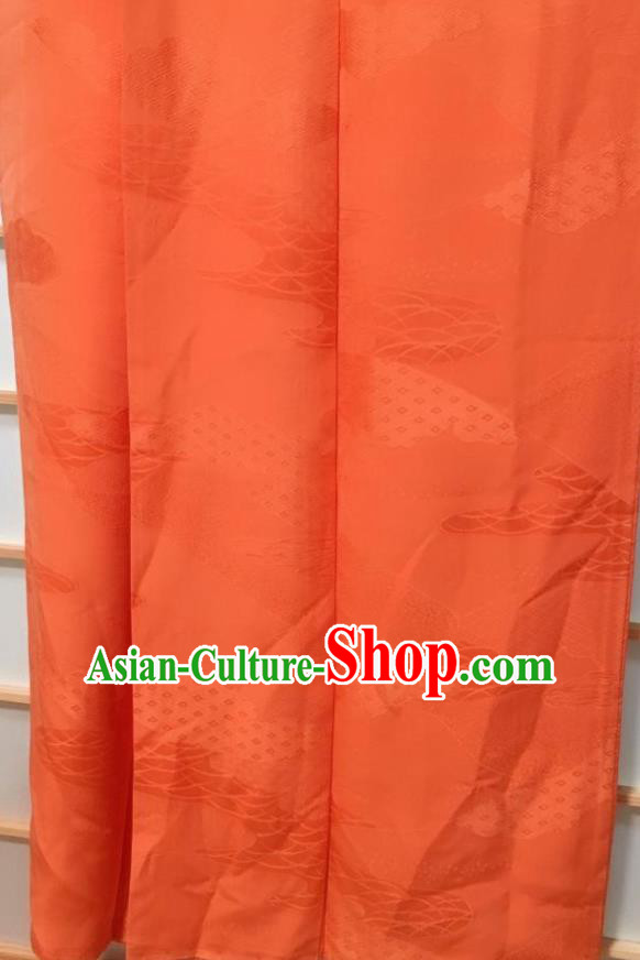 Traditional Japanese Orange Iromuji Kimono Japan Classical Pattern Yukata Dress Costume for Women Traditional Japanese Orange Iromuji Kimono Japan Classical Pattern Yukata Dress Costume for Women