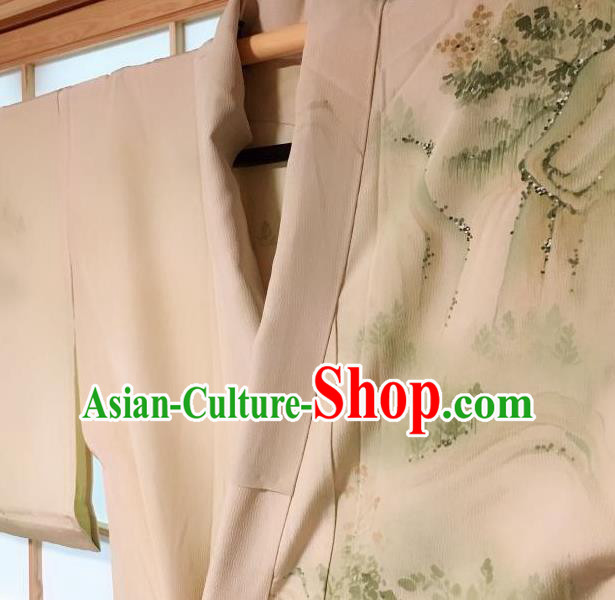 Traditional Japanese Tsukesage Kimono Japan Classical Deer Pattern Yukata Dress Costume for Women Traditional Japanese Tsukesage Kimono Japan Classical Deer Pattern Yukata Dress Costume for Women