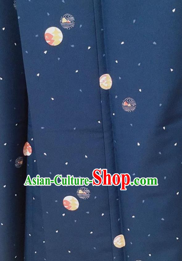 Traditional Japanese Navy Kimono Japan Classical Pattern Yukata Dress Costume for Women Traditional Japanese Navy Kimono Japan Classical Pattern Yukata Dress Costume for Women