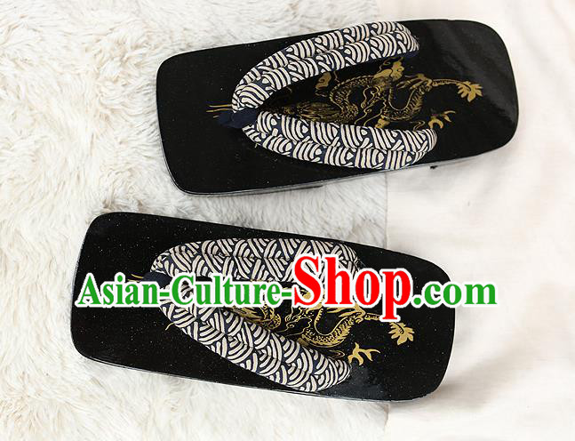Japanese Traditional Black Flip Flops Slippers Clogs Asian Japan Geta Shoes for Men Japanese Traditional Black Flip Flops Slippers Clogs Asian Japan Geta Shoes for Men