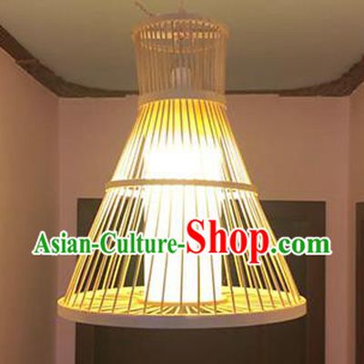 Chinese Traditional Bamboo Weaving Palace Lanterns Handmade Hanging Lantern Lamp
