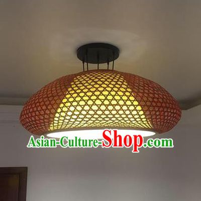 Chinese Traditional Bamboo Weaving Ceiling Lanterns Handmade Lantern Lamp