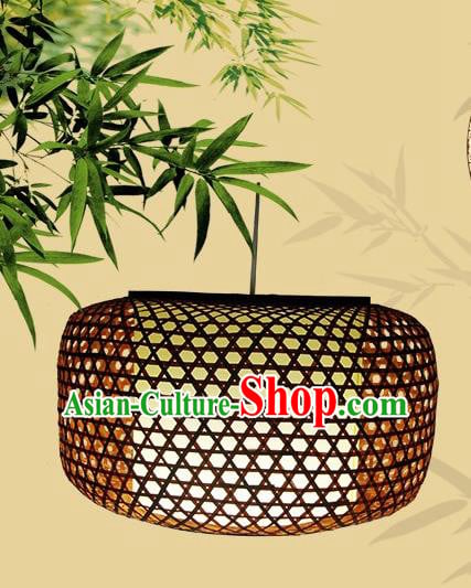 Traditional Chinese Brown Bamboo Weaving Hanging Lanterns Handmade Lantern Scaldfish Lamp Traditional Chinese Brown Bamboo Weaving Hanging Lanterns Handmade Lantern Scaldfish Lamp