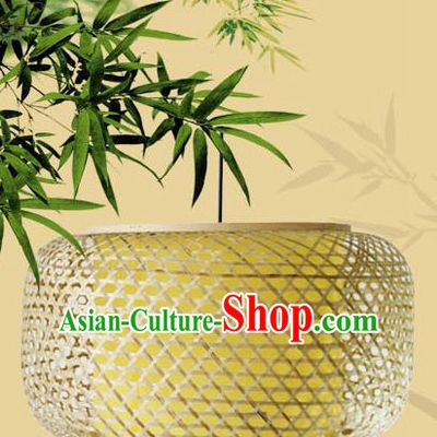 Traditional Chinese Bamboo Weaving Hanging Lanterns Handmade Lantern Scaldfish Lamp