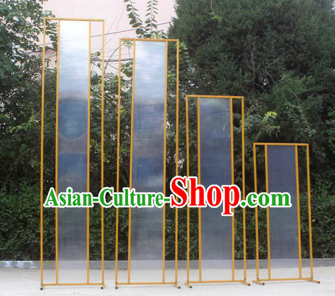 Handmade Chinese Golden Iron Art Folding Screens Traditional Wedding Decoration
