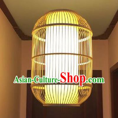 Chinese Traditional Bamboo Weaving Palace Lanterns Handmade Hanging Lantern Lamp