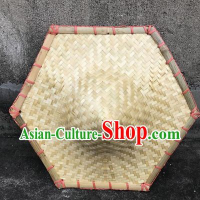 Handmade Chinese Hexagonal Straw Hat Traditional Bamboo Hat Craft