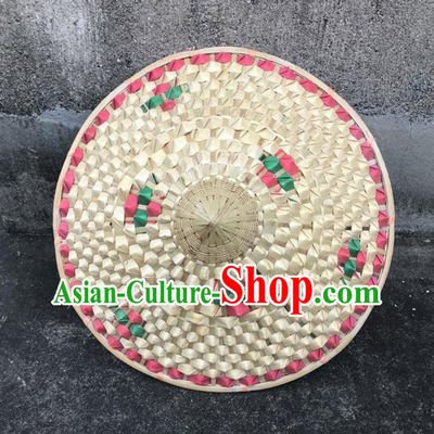 Handmade Chinese Pineapple Straw Hat Traditional Bamboo Hat Craft