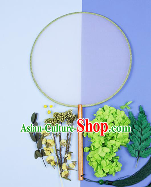 Chinese Traditional Green Grass Palace Fans Handmade Round Fan for Women Chinese Traditional Green Grass Palace Fans Handmade Round Fan for Women