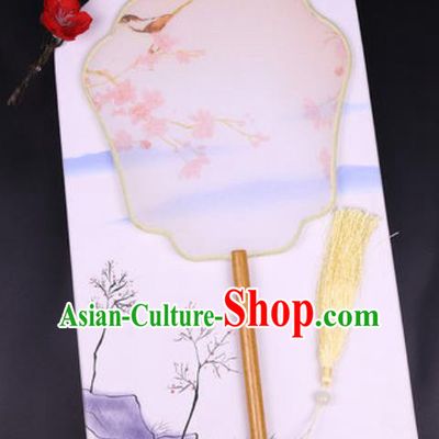 Chinese Traditional Painting Flower Bird Palace Fans Handmade Classical Dance Silk Fan for Women