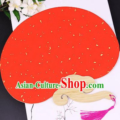 Chinese Traditional Red Art Paper Fans Handmade Bamboo Fan