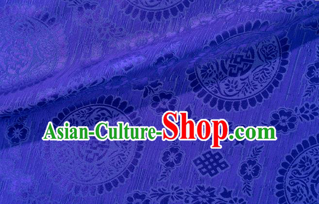Chinese Classical Auspicious Pattern Design Royalblue Brocade Fabric Asian Traditional Hanfu Satin Material Chinese Classical Auspicious Pattern Design Royalblue Brocade Fabric Asian Traditional Hanfu Satin Material