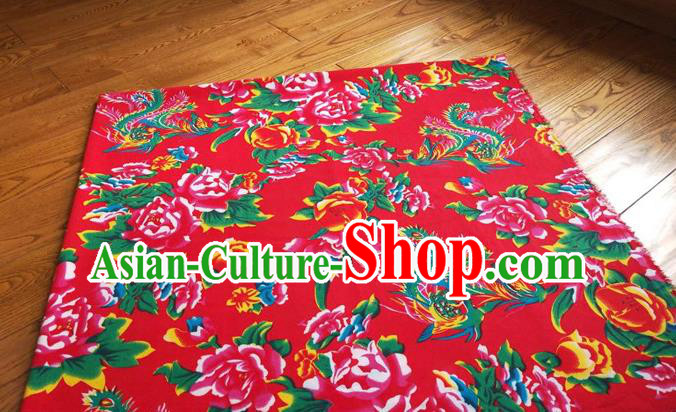 Chinese Traditional Phoenix Peony Pattern Red Quilt Cover Wedding Bedclothes Chinese Traditional Phoenix Peony Pattern Red Quilt Cover Wedding Bedclothes