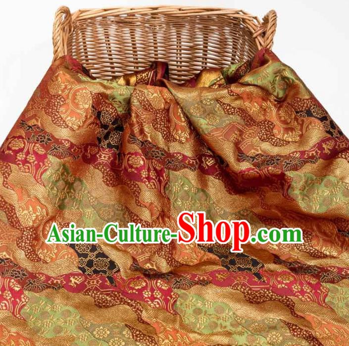 Japanese Traditional Pattern Design Brocade Fabric Asian Kimono Tapestry Satin Japanese Traditional Pattern Design Brocade Fabric Asian Kimono Tapestry Satin
